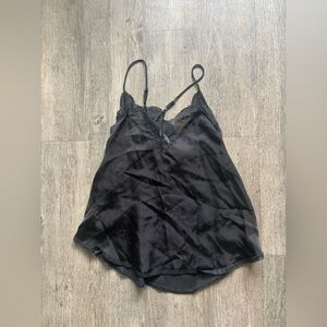 Black Lace Trim Cami Top